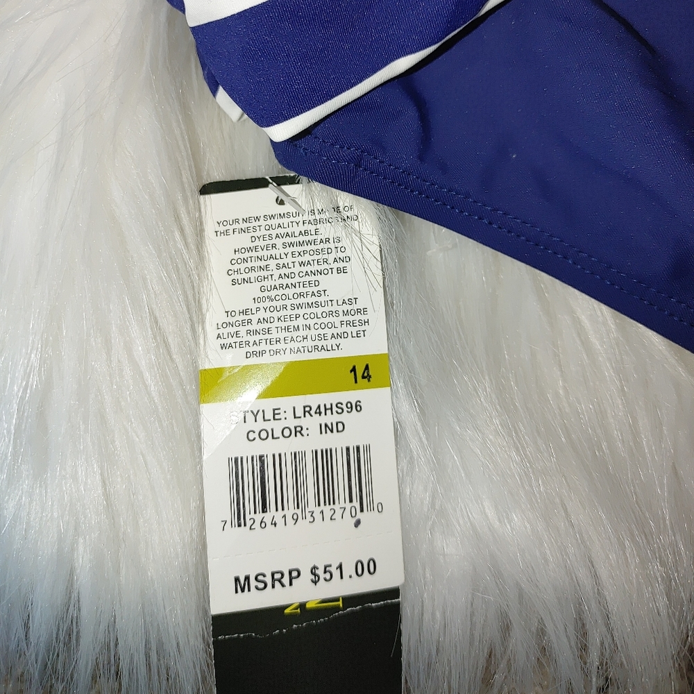 LAUREN RALPH LAUREN FOLD-OVER WIDE BAND BIKINI BOTTOM 14 - Picture 3 of 5